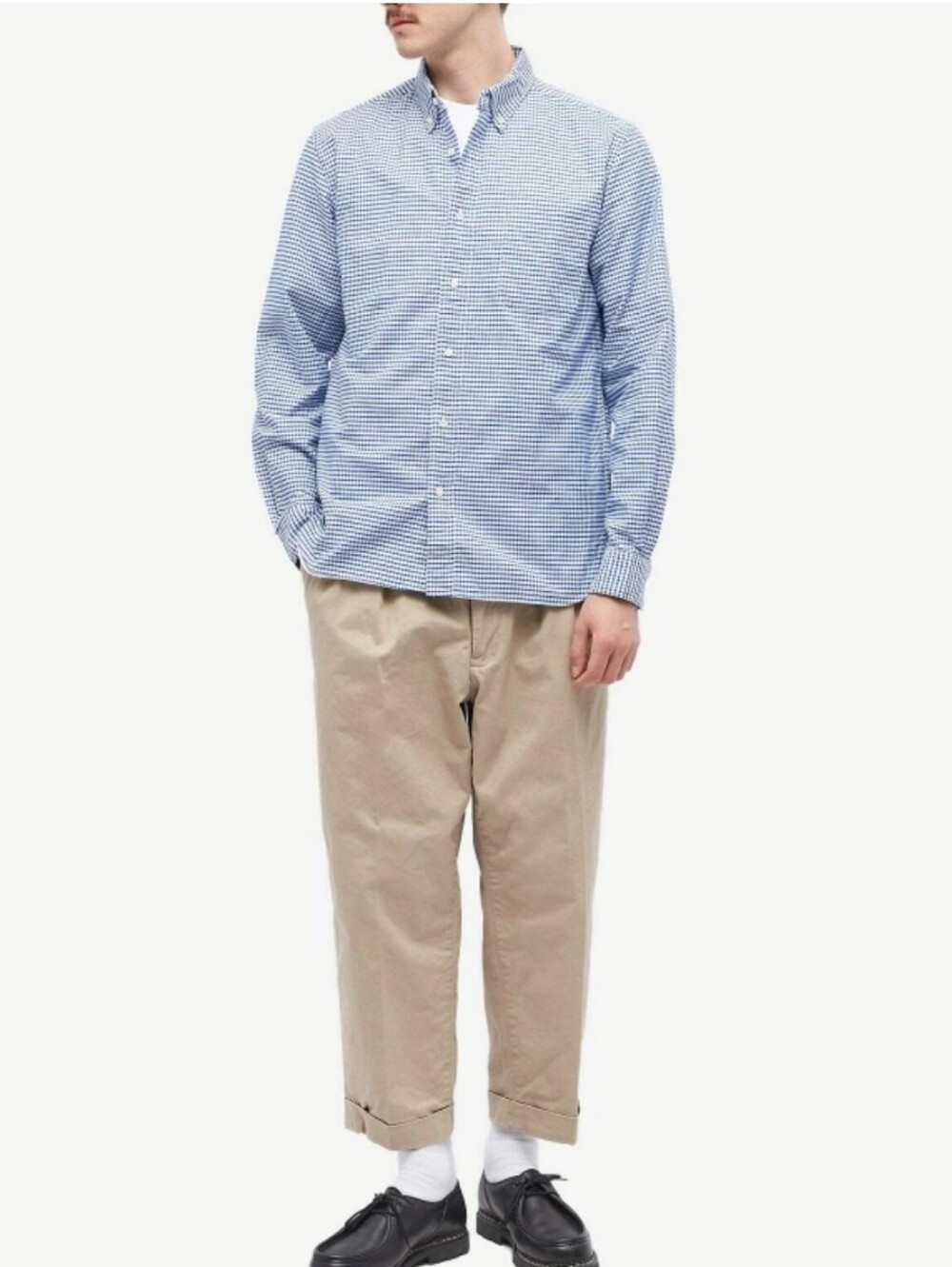 L.L. Bean Blue Gingham Button-Down Shirt